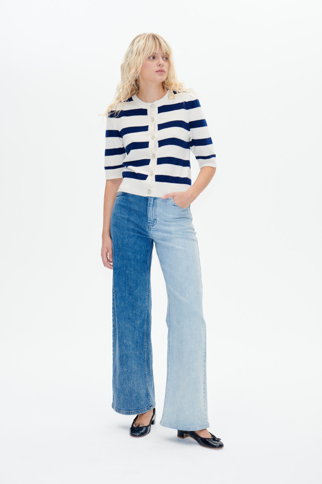 BAUM UND PFERDGARTEN Carlee Cardigan, Blue Breton Stripe