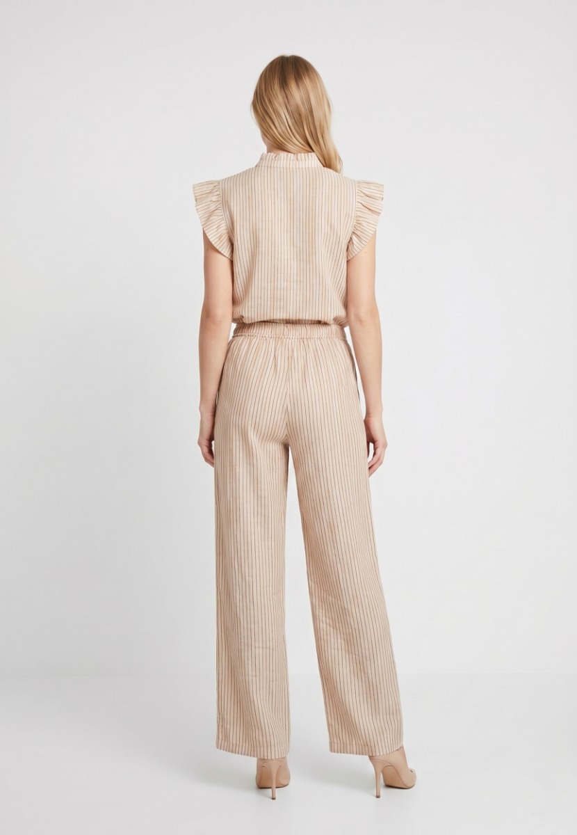 Tiffany Clothing Iris Pants, Beige/camel Stripe