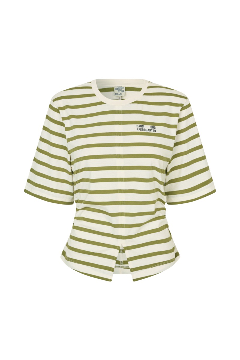 BAUM UND PFERDGARTEN Juma T-shirt Stripe, Sphagnum Whisper Stripe