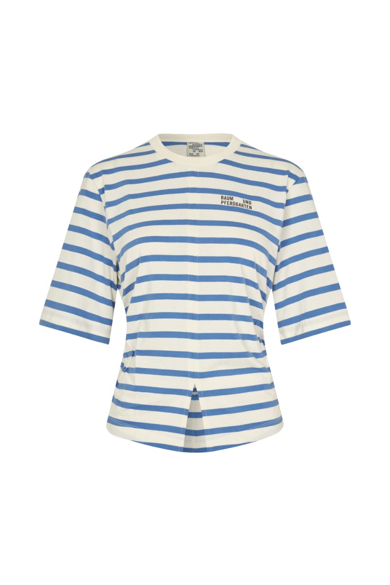 BAUM UND PFERDGARTEN Juma T-shirt Stripe, Blue Ebb Whisper Stripe
