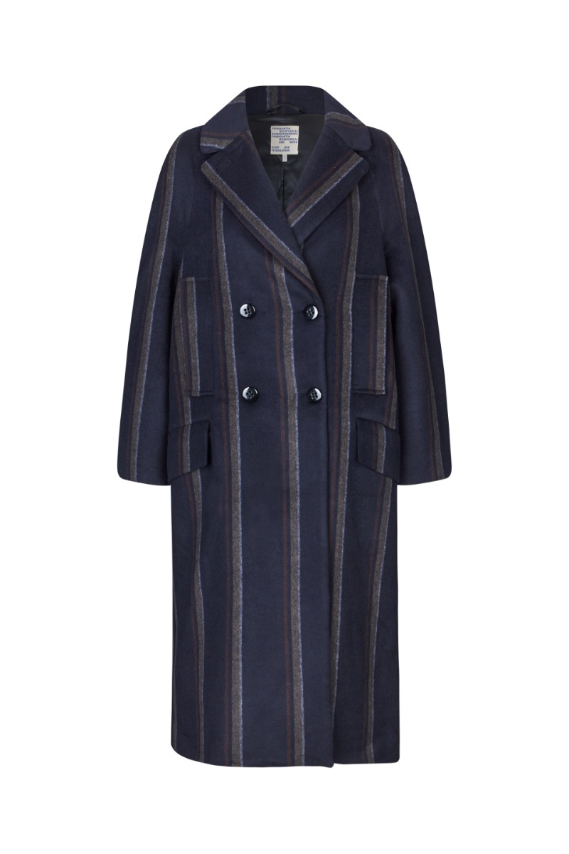 BAUM UND PFERDGARTEN Danica Jacket, Blue Wool Stripe