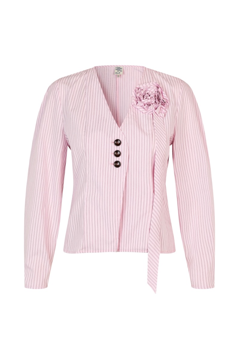 Baum Und Pferdgarten Millea Blouse, Lilac Snow Stripe