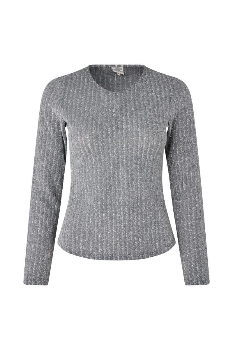 Baum Und Pferdgarten Jackai Blouse, Silver Lurex Pinstripe
