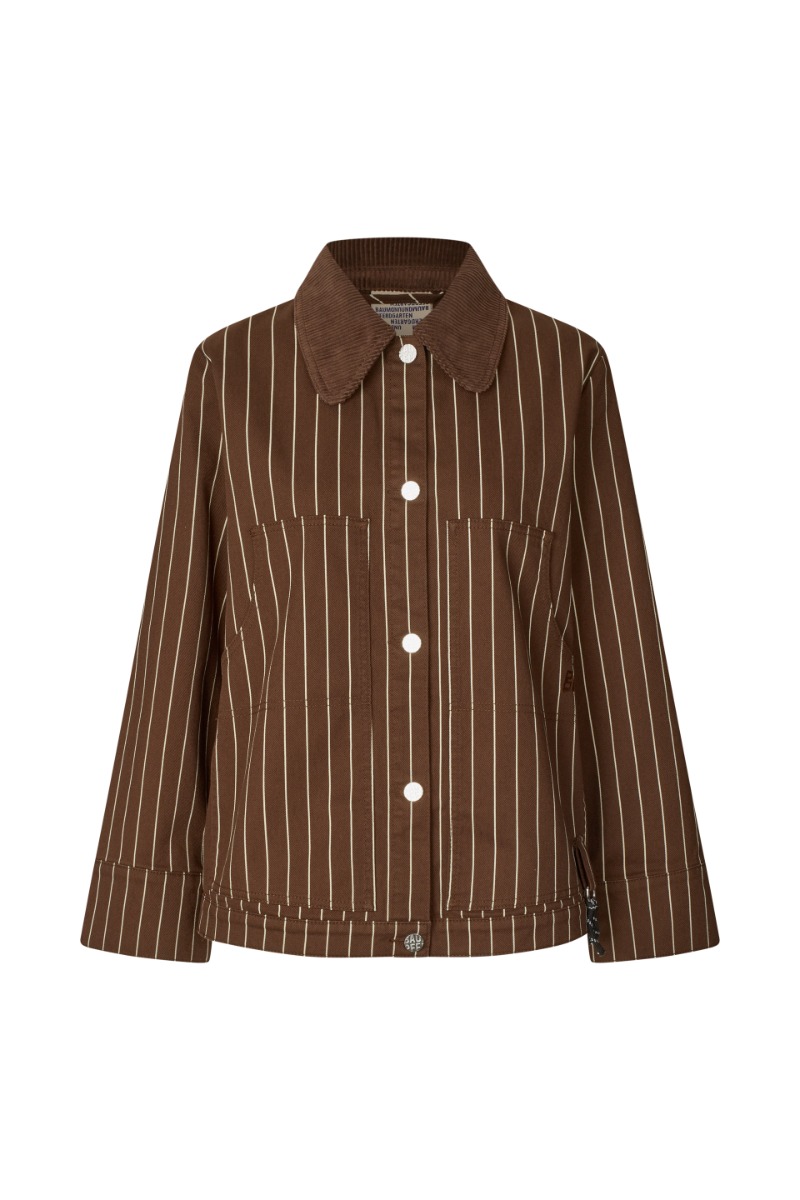 Baum Und Pferdgarten Benilda Jacket, Creme Brown Pinstripe