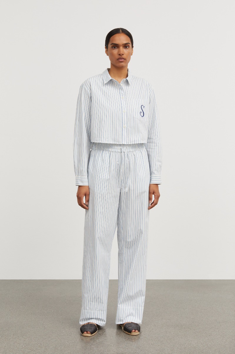 SKALL STUDIO Rue Pants, Blue/white Stripe