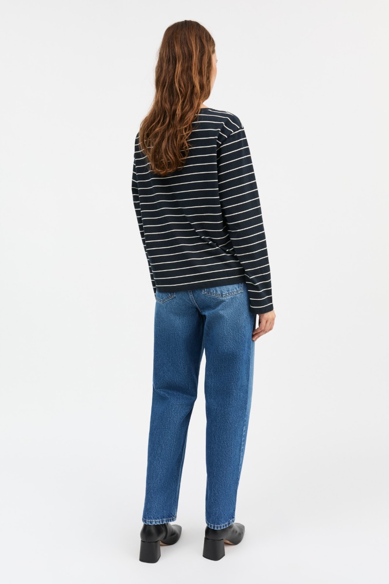 Skall Studio Loui Oversized Blouse, Navy/white Stripe