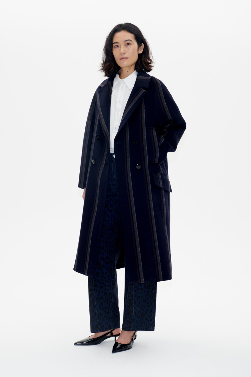 BAUM UND PFERDGARTEN Danica Jacket, Blue Wool Stripe