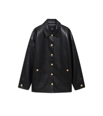 Anine Bing Luca Jacket Recycled Leather, Black