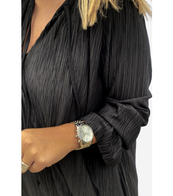 Noella Cassey Pleat Dress Polyester, Black