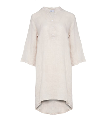 Tiffany 17690 Long Shirt Dress Linen, Light Beige