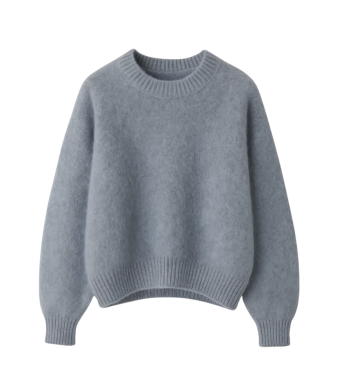 Opal Studio Mana Mohair O-neck 80% Mohair, Grey Melange