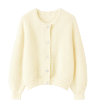 Opal Studio Mana Mohair Cardigan 80% Mohair, Bianco