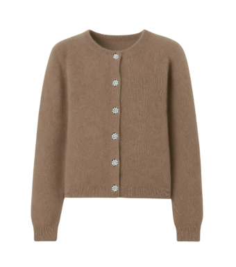 Opal Studio Mana Mohair Cardigan, Earth,  80% Mohair