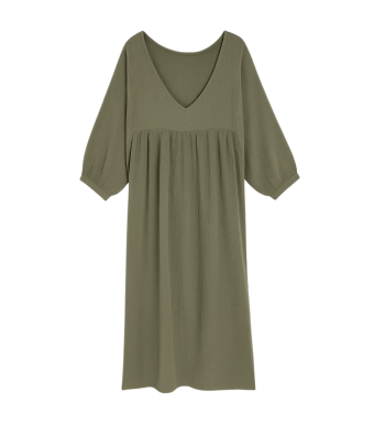 TIFFANY Double Cotton Summer Dress, Army
