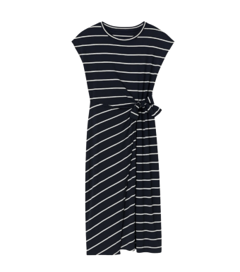 TIFFANY Stribet Kjole A8612, Black/white Stripe