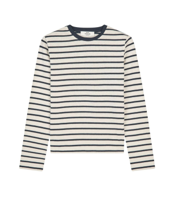 Mads Nørgaard Pablo Maggie Tee Long Sleeve, Vanilla Ice/sky Captain