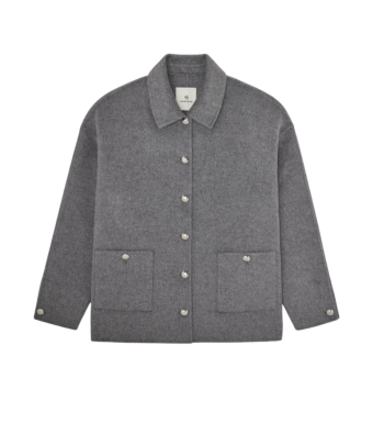 Anine Bing Luca Jacket Cashmere Blend, Heather Grey