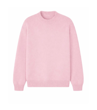 Anine Bing Lee Crew Sweater, Powder Pink