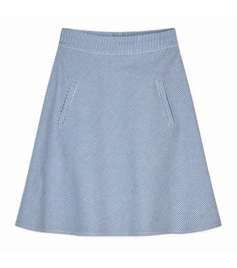 Mads Nørgaard Stelly Skirt Hickory Punk, Bright Cobalt