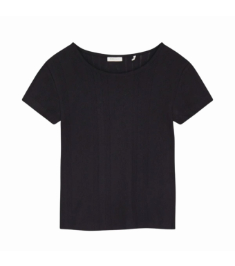 Skall Studio Anna Cap Sleeve Tee, Black