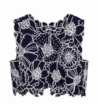 Farm Rio Top Blue Richelieu, Blue