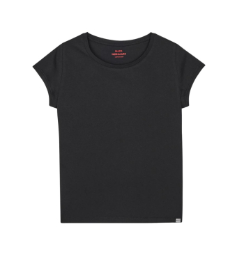 Mads Nørgaard Fine Jersey Teasy Tee Fav, Black