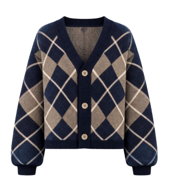 Opal Studio Pen Knit Cardigan, Navy