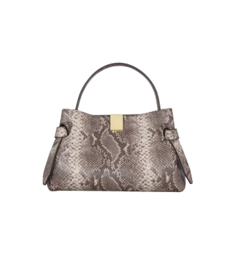 YUZEFI Gyoza Mini Embossed Leather, Ash Snake