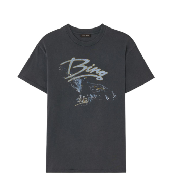 Anine Bing Kent Tee Eagle, Washed Black