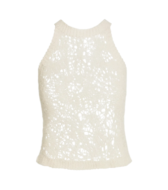 Opal Studio Feluca Crocheted Top, Creme