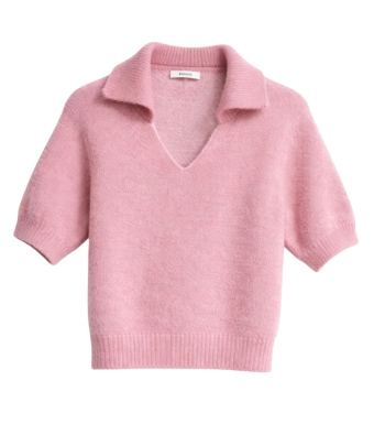 Opal Studio Mana Polo Short Sleeve 80% Mohair, Dusty Rose