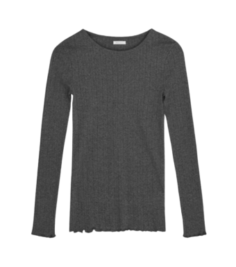 Skall Studio Edie Blouse L/S, Dark Grey Melange