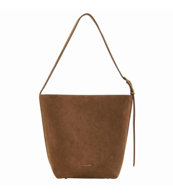 Anine Bing Elly Bucket Bag Suede, Tobacco