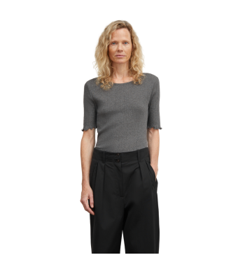 Skall Studio Edie Tee, Dark Grey Melange