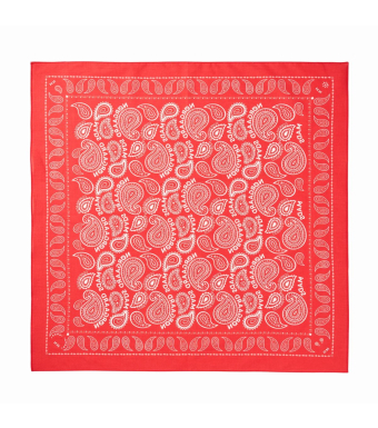 Mads Nørgaard Paisley Scarf Solid Soft Cotton, Fiery Red