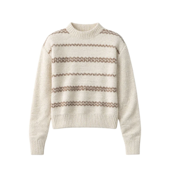 Isabel Marant Roxane Pullover, Ecru/bronze