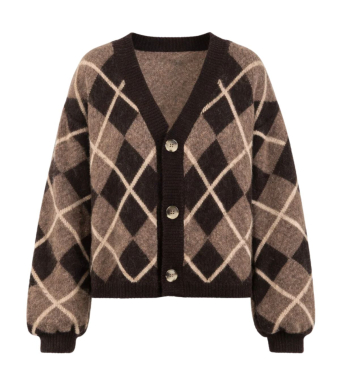 Opal Studio Pen Knit Cardigan, Brown