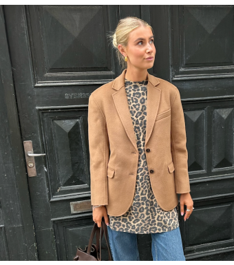 Anine Bing Quinn Blazer Cashmere Blend, Camel