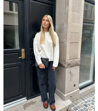 Anine Bing Lee Crew Sweater, Cream