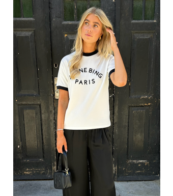 Anine Bing Jaylin Tee Paris, Ivory