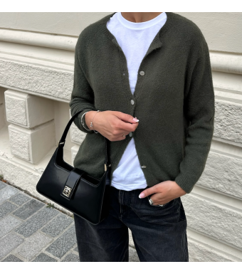 Anine Bing Lou Shoulder Bag, High Shine Black