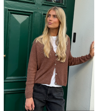 OPAL STUDIO Magna Cardigan 730, Steel Brown