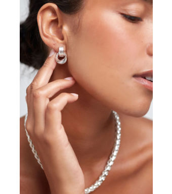 ANNI LU Triplet Earring, Silver