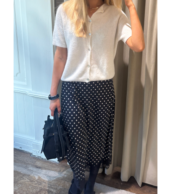 Opal Studio Lucia Lace Long Skirt Dots, Black