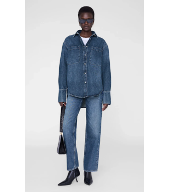 Anine Bing Dante Shirt A-07-10239, Mosaic Blue