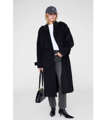 Anine Bing Jeremy Baseball Cap S-12-9084, Washed Smoke Grey