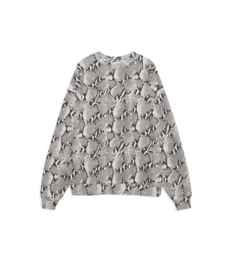 Anine Bing Miles Sweatshirt, Washed Python