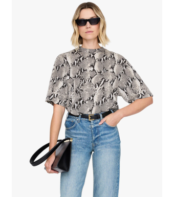 Anine Bing Avi Tee, Washed Python