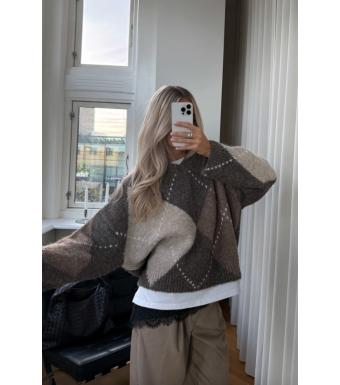 Noella Lai Knit, Ash Brown Mix