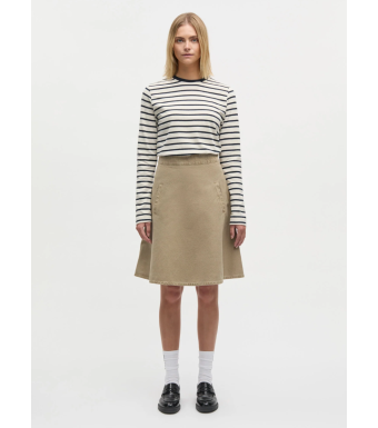 Mads Nørgaard Pablo Maggie Tee Long Sleeve, Vanilla Ice/sky Captain